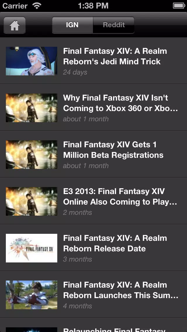 IGN App For Final Fantasy XIV: A Realm Reborn स्क्रीनशॉट