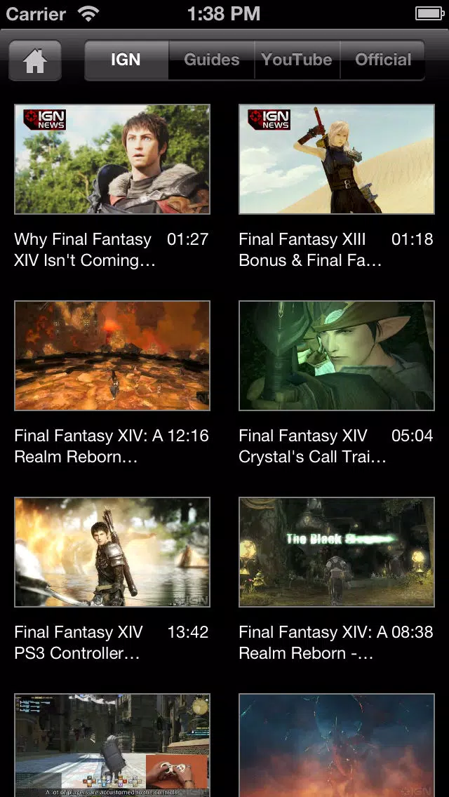 IGN App For Final Fantasy XIV: A Realm Reborn स्क्रीनशॉट