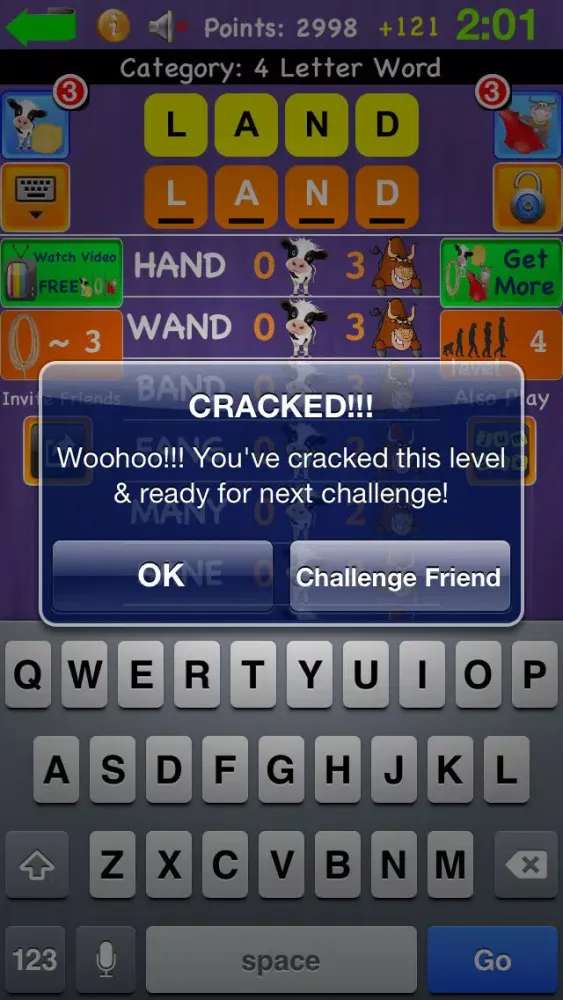 ภาพหน้าจอของ Guess the Code - Best Free Mastermind / Bulls and Cows Words Games