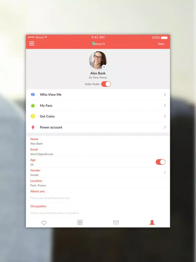 Dating 123-App to Date Singles iPad  스크린샷