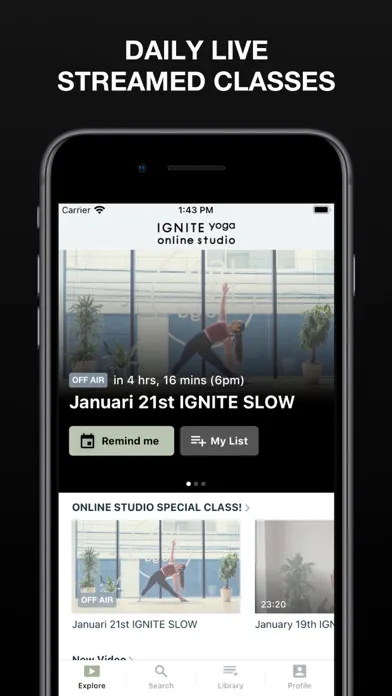 IGNITE YOGA ONLINE STUDIO 스크린샷