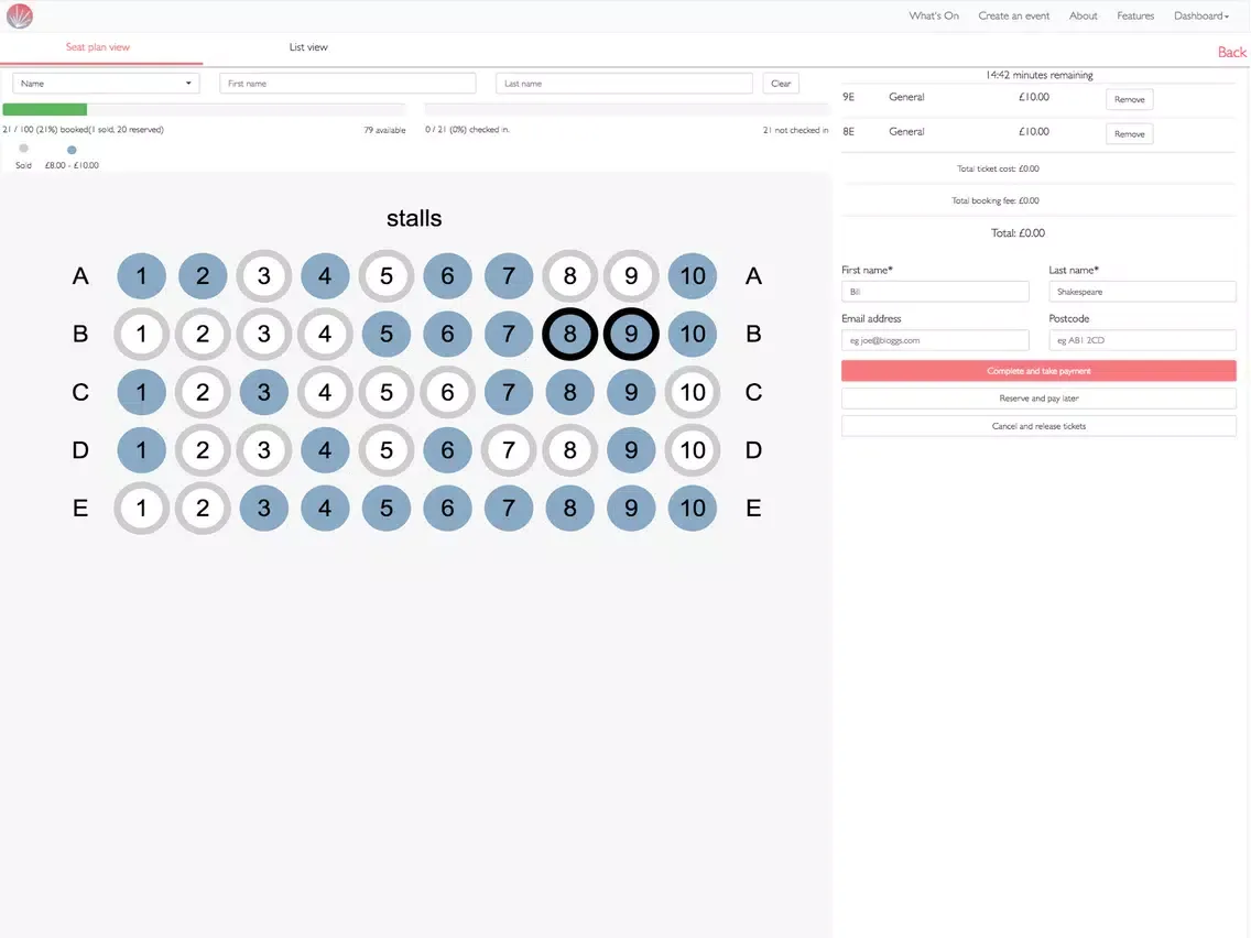 Tickets Ignite Box Office iPad  Ekran Görüntüleri