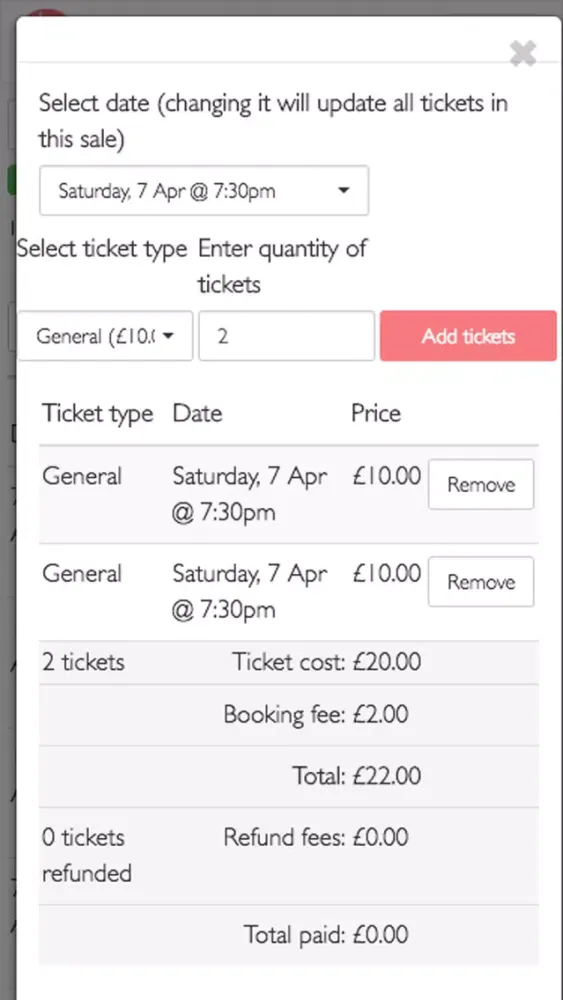 Tickets Ignite Box Office Ekran Görüntüleri