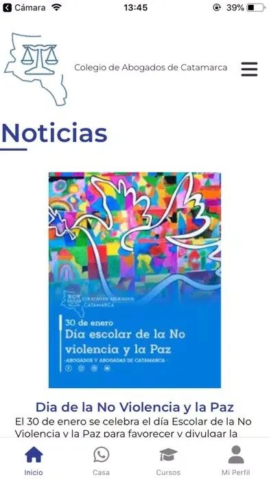 Zrzuty ekranu Colegio de Abogados Catamarca