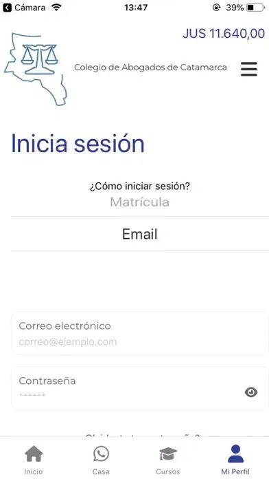 Zrzuty ekranu Colegio de Abogados Catamarca