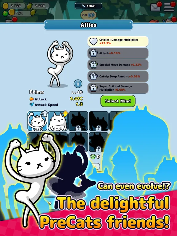 PreCats! -Idle Cat Raising iPad  Screenshots