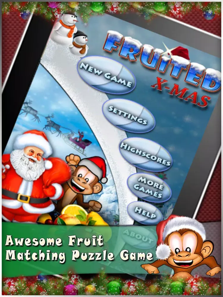 Capturas de tela do Fruited Xmas iPad 