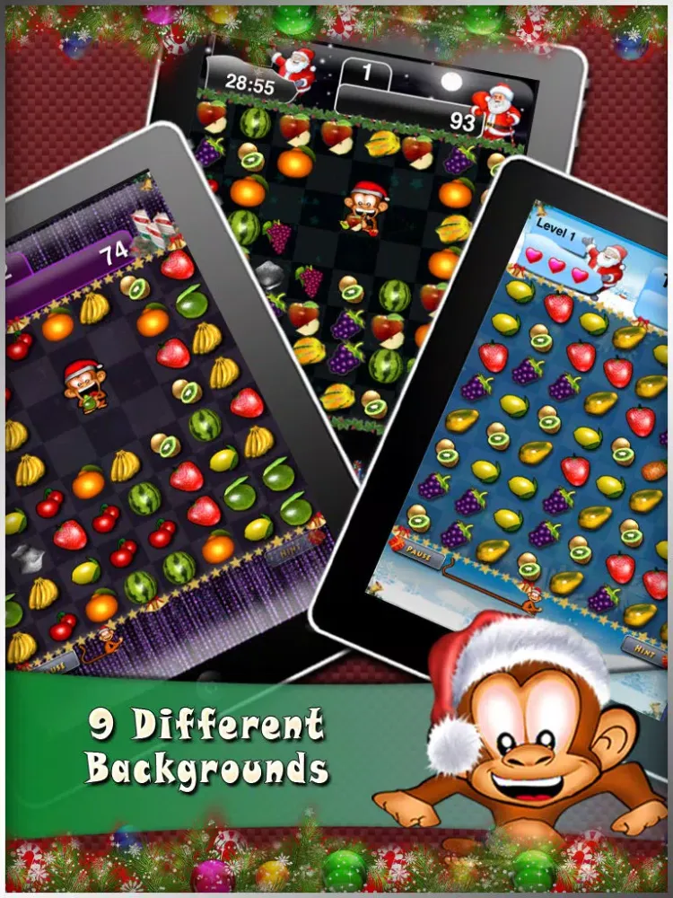Capturas de tela do Fruited Xmas iPad 