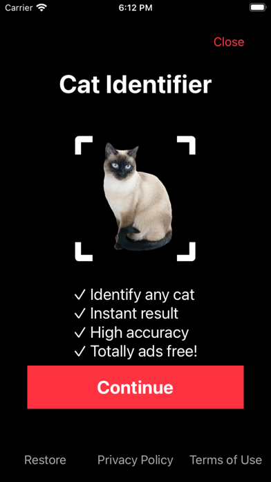 ภาพหน้าจอของ Cat Identifier: Kitty Breed ID