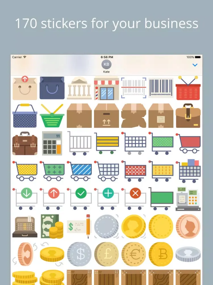 Businessy - Business stickers for iMessage iPad  スクリーンショット