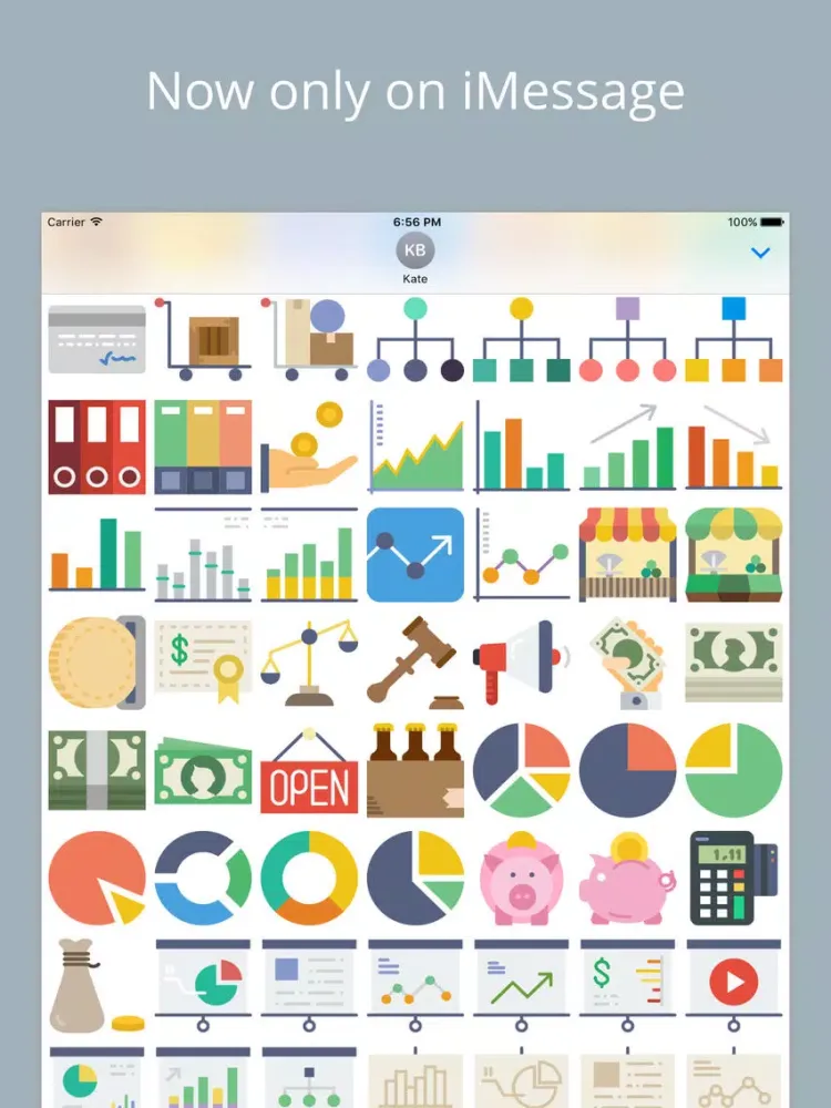 Businessy - Business stickers for iMessage iPad  スクリーンショット