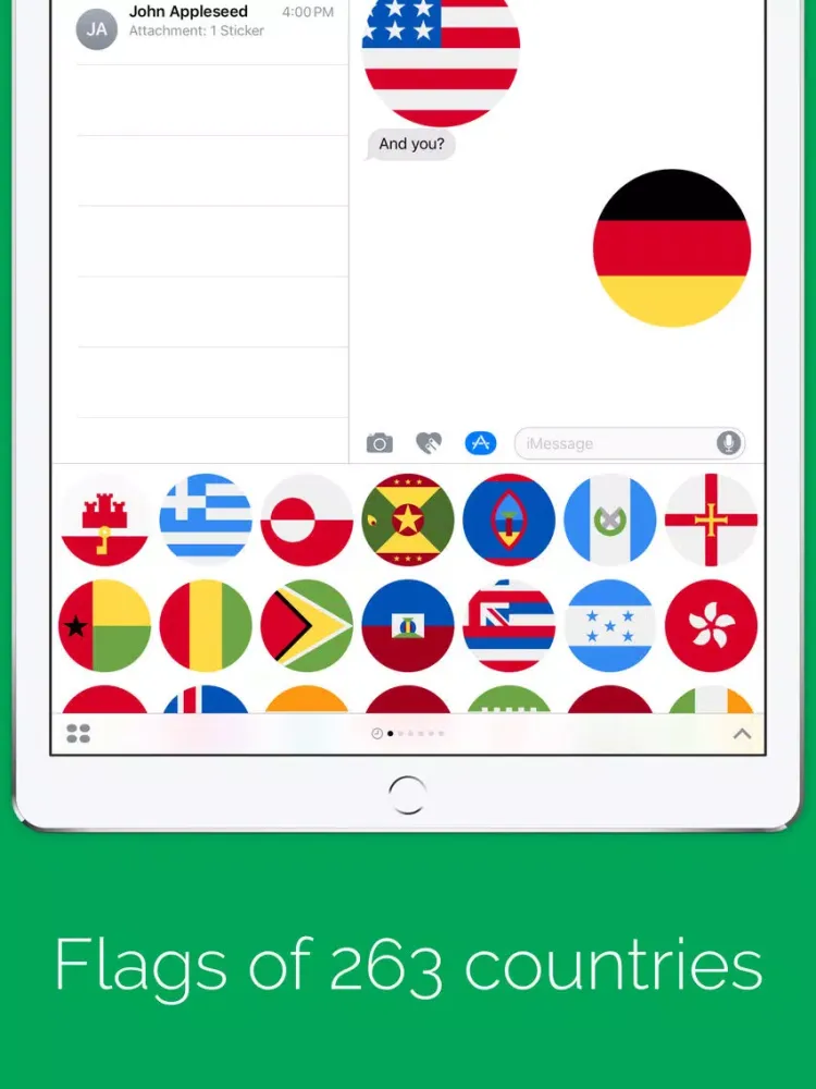 تصاویر Country Flags - Flags stickers for iMessage iPad 