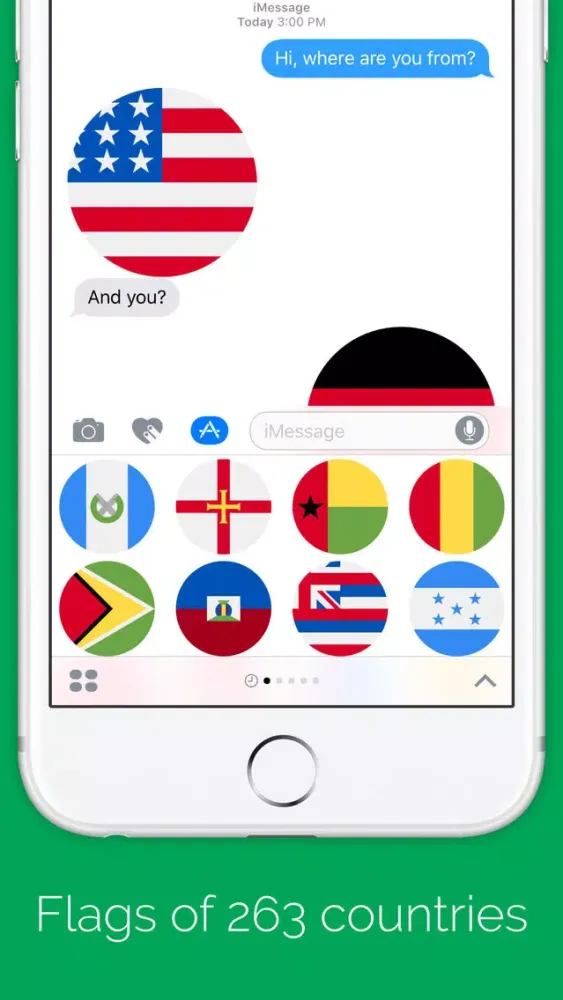 تصاویر Country Flags - Flags stickers for iMessage