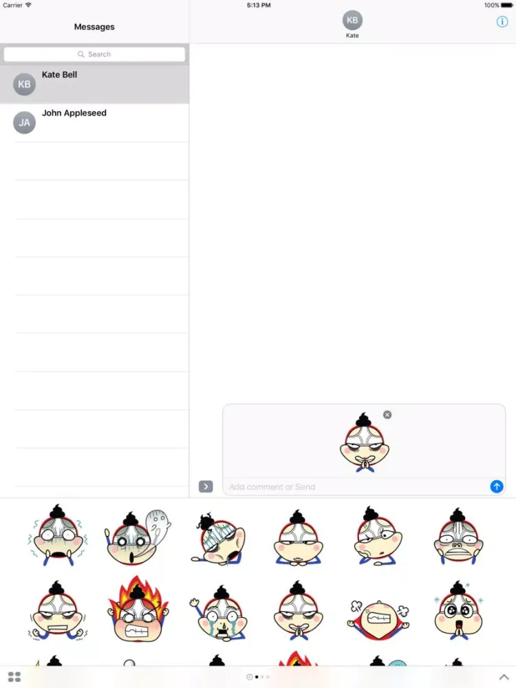 Mr. Underpants Stickers iPad  Screenshots