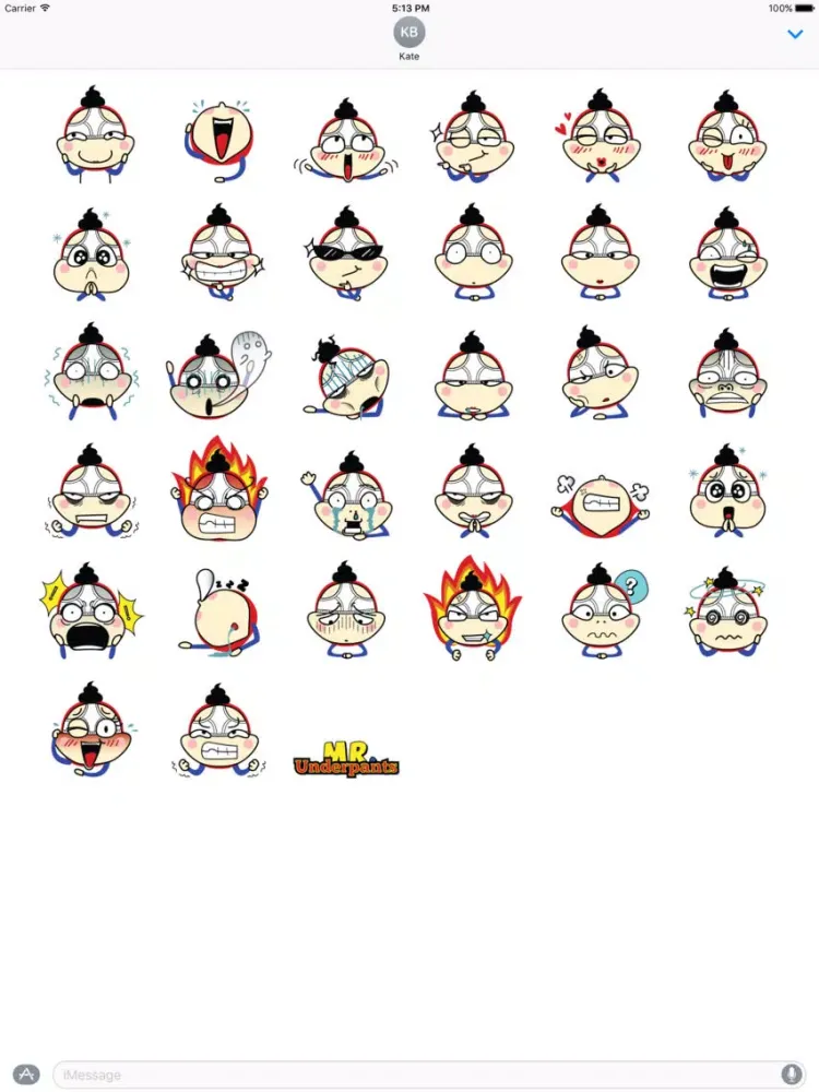 Mr. Underpants Stickers iPad  Screenshots