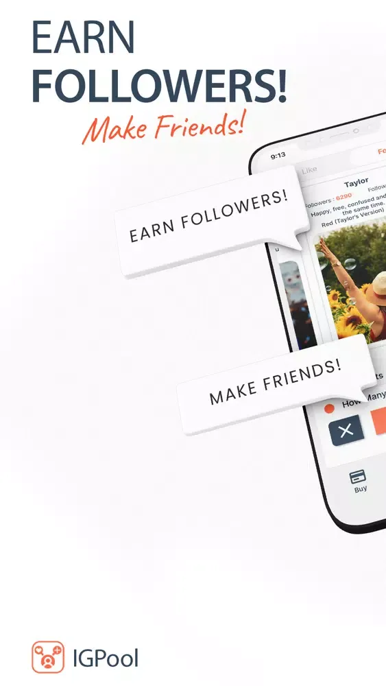 Zrzuty ekranu IGPool: Followers and Likes
