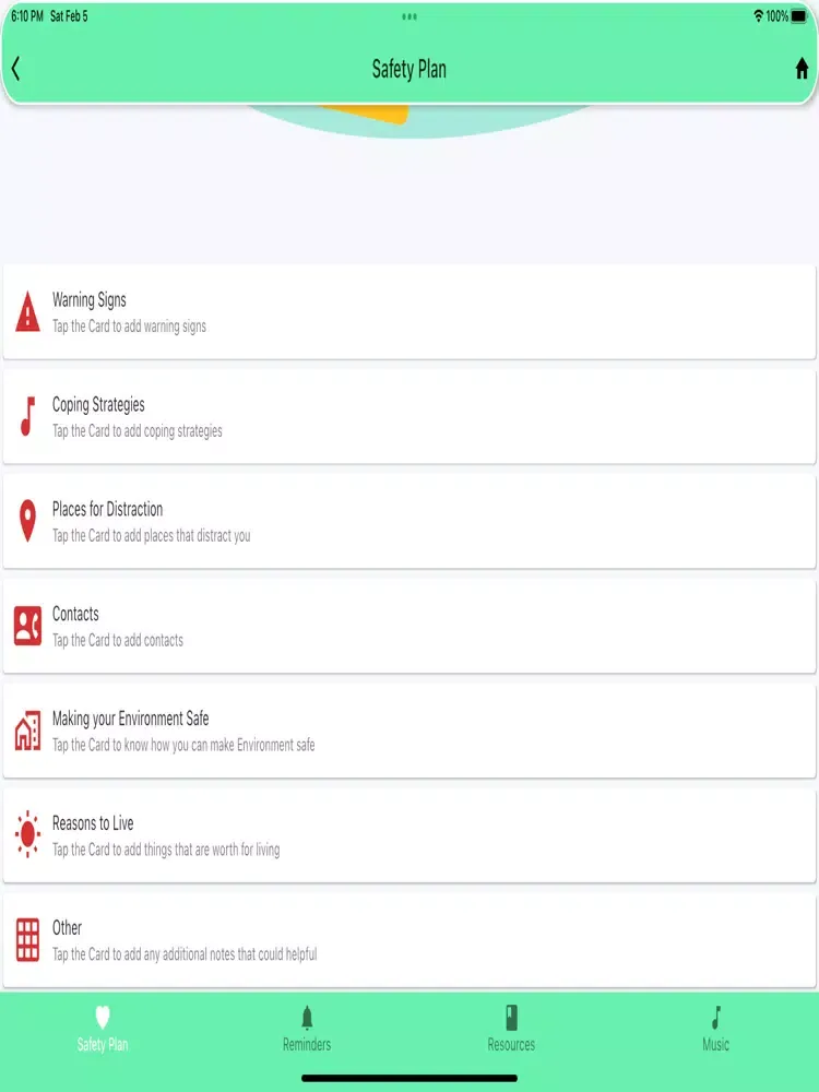 My Safety Plan iPad 应用截图