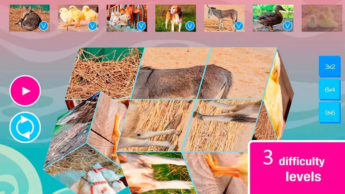 Ảnh chụp màn hình của Smart Cubes: farm animals puzzle game for kids