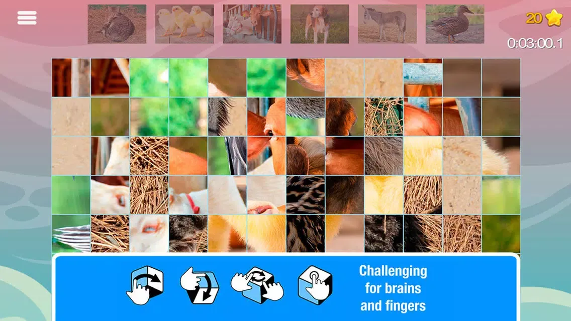 Ảnh chụp màn hình của Smart Cubes: farm animals puzzle game for kids