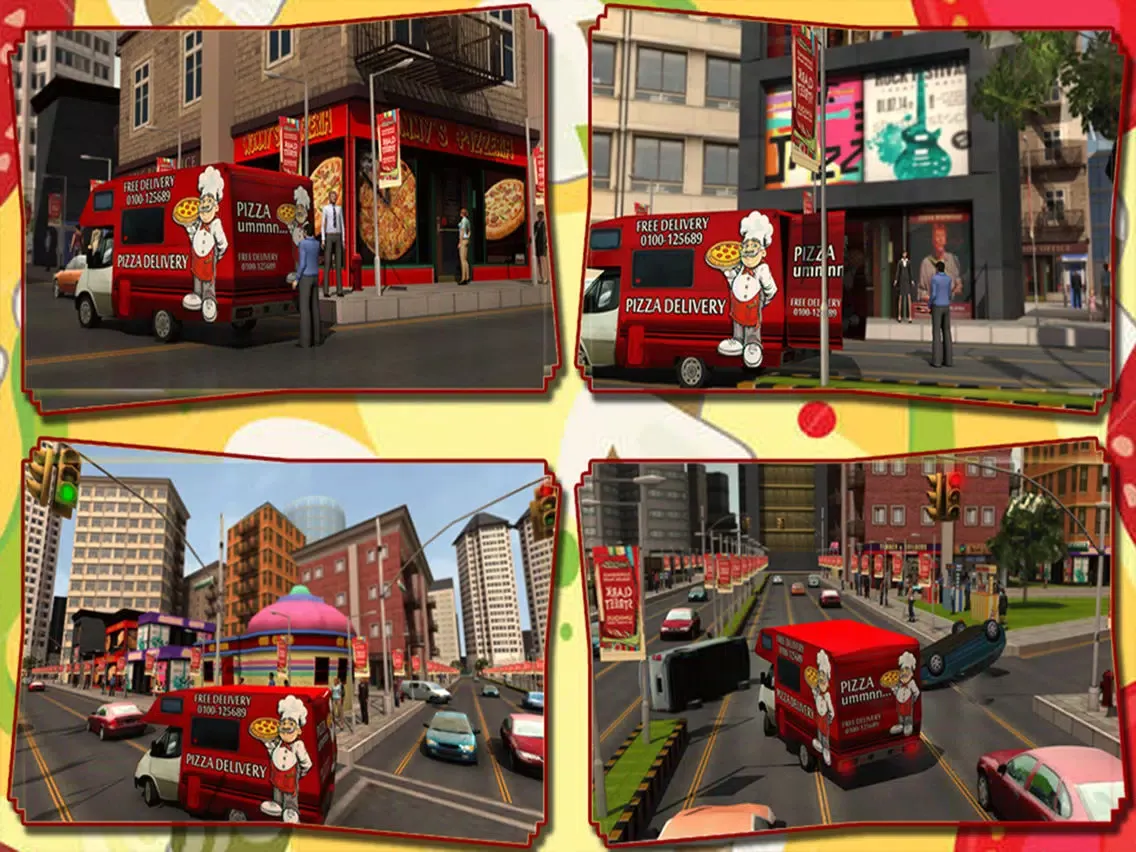 Captures d'écran de Pizza Delivery Simulator : Crazy City Food Free Transport Game iPad 