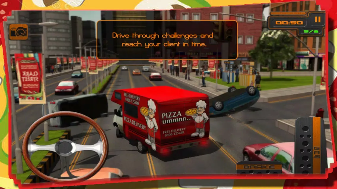 Captures d'écran de Pizza Delivery Simulator : Crazy City Food Free Transport Game