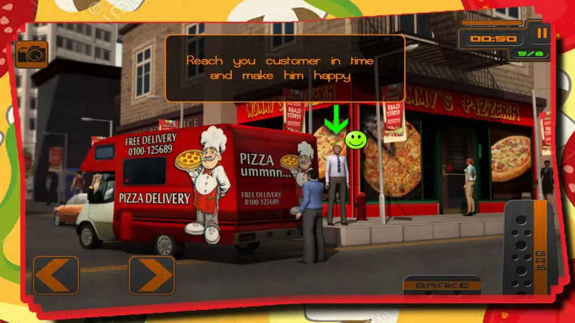 Captures d'écran de Pizza Delivery Simulator : Crazy City Food Free Transport Game