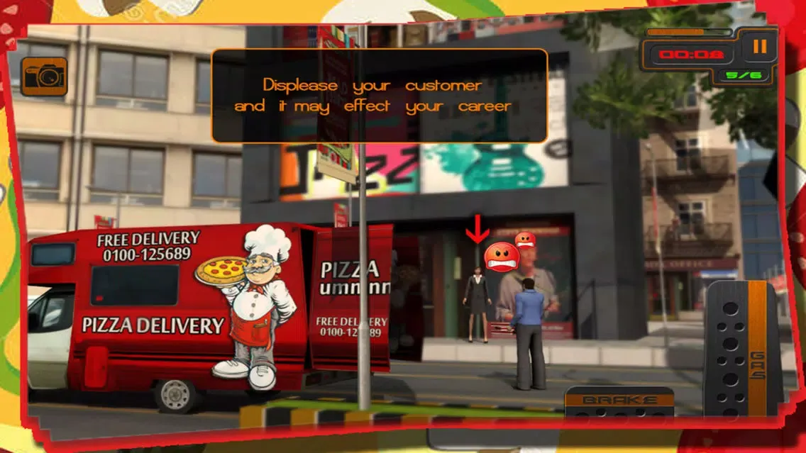 Captures d'écran de Pizza Delivery Simulator : Crazy City Food Free Transport Game