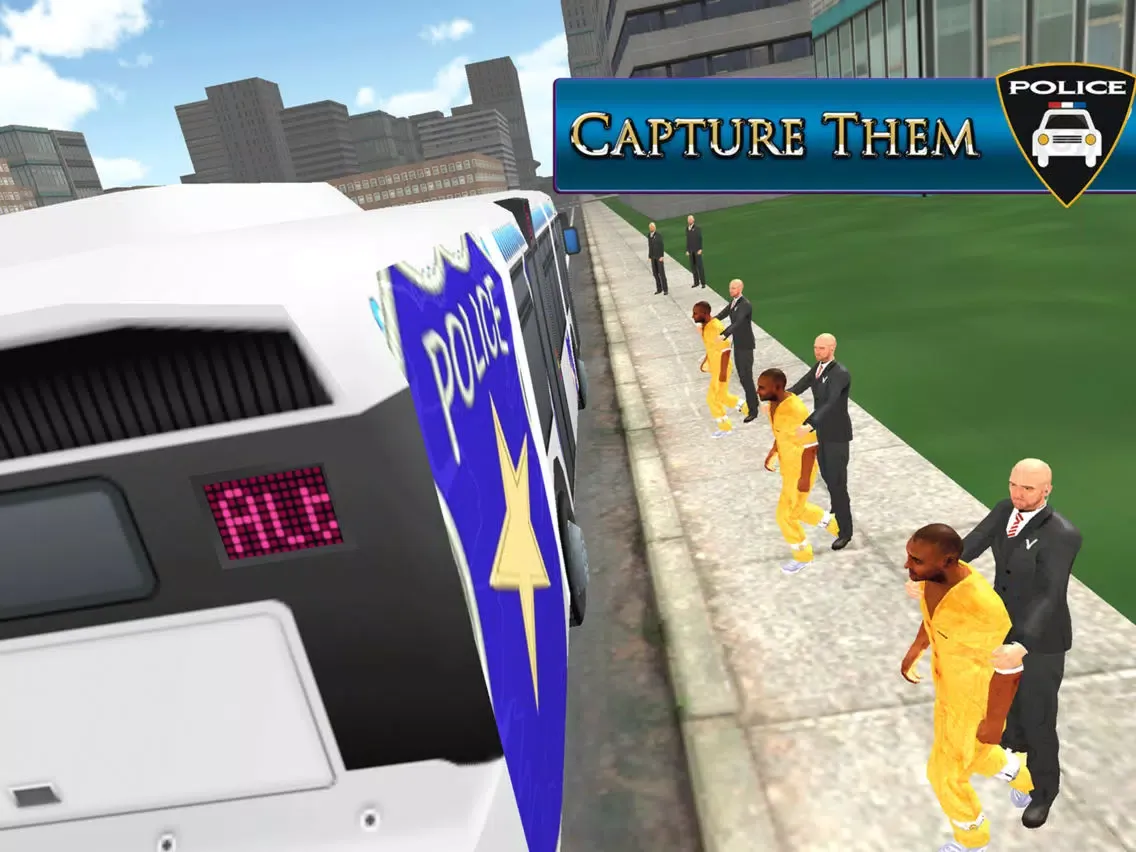 Zrzuty ekranu 911 Emergency Police Bus Drive: Free Play Game Sim iPad 
