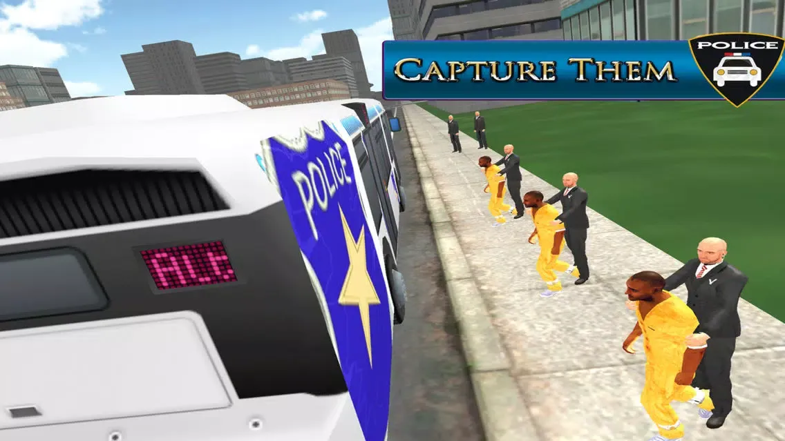 Zrzuty ekranu 911 Emergency Police Bus Drive: Free Play Game Sim