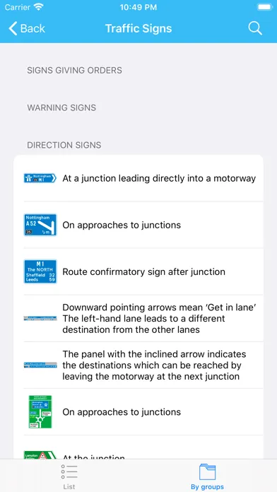 ภาพหน้าจอของ UK Road Signs: Test and Theory