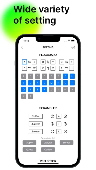 ภาพหน้าจอของ Enigma-Code
