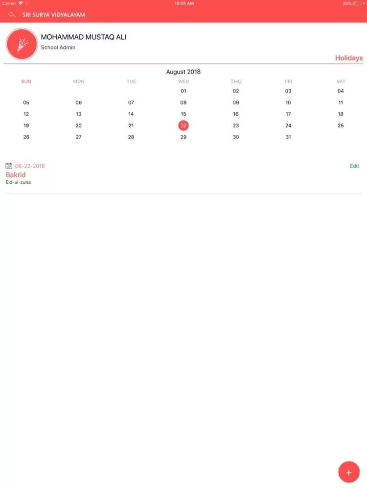 SRI SURYA VIDYALAYAM iPad  スクリーンショット