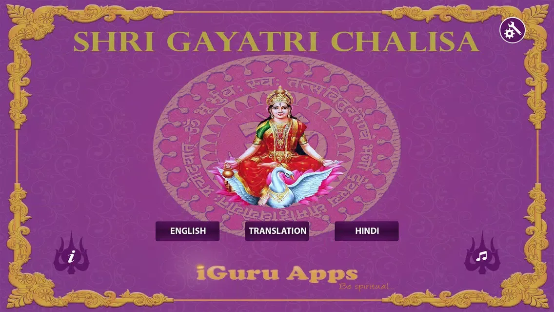 Shri Gayatri Chalisa with read along in Hindi & English, Mp3 Playback, translation with meaning of each line سکرین شاٹس