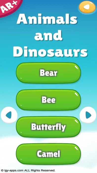 ภาพหน้าจอของ AR for Kids Animals Dinosaurs