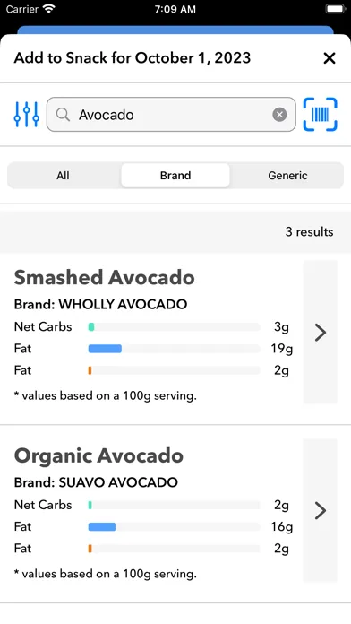 Carbs to Go! Screenshots
