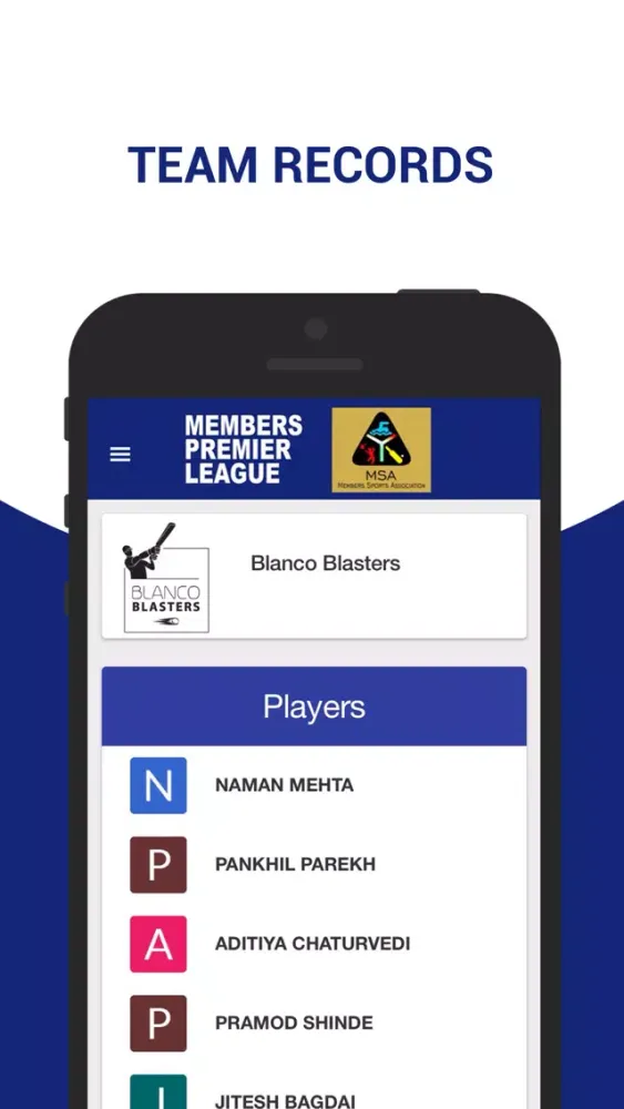 Tangkapan skrin MSA - MEMBERS PREMIER LEAGUE