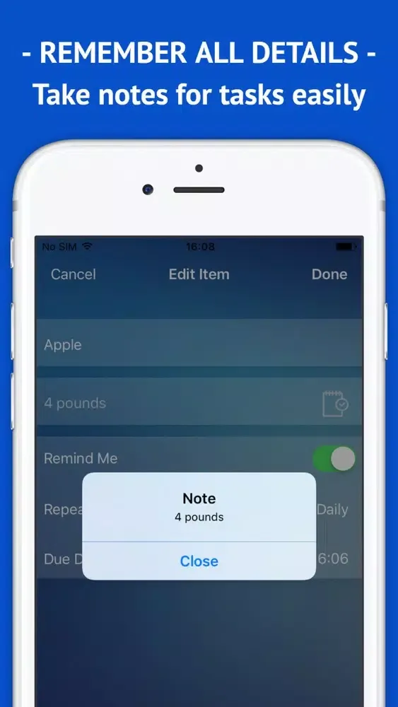 Captures d'écran de Tasks Done - to do list, checklists, reminder app