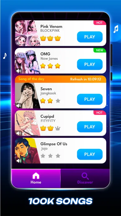 Tangkapan layar Piano Song Games: Music games