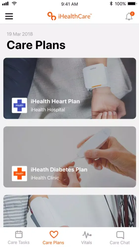 Zrzuty ekranu iHealthCare RPM
