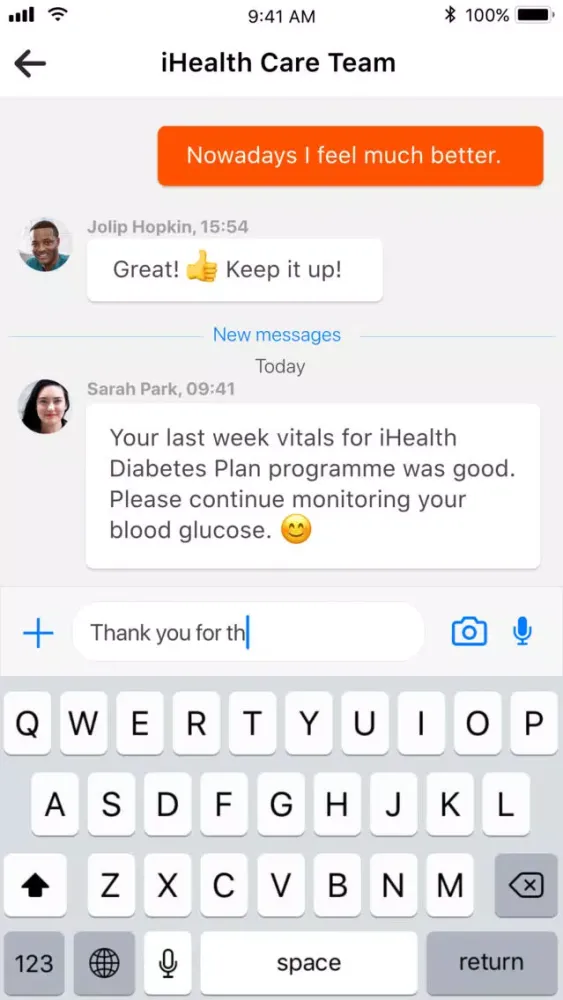 Zrzuty ekranu iHealthCare RPM