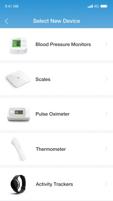 Tangkapan layar iHealth MyVitals