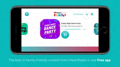 Ảnh chụp màn hình của iHeartRadio Family