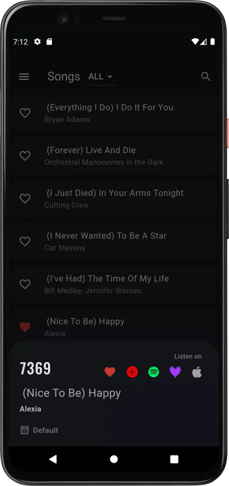 Capturas de tela do Platinum Karaoke Songbook