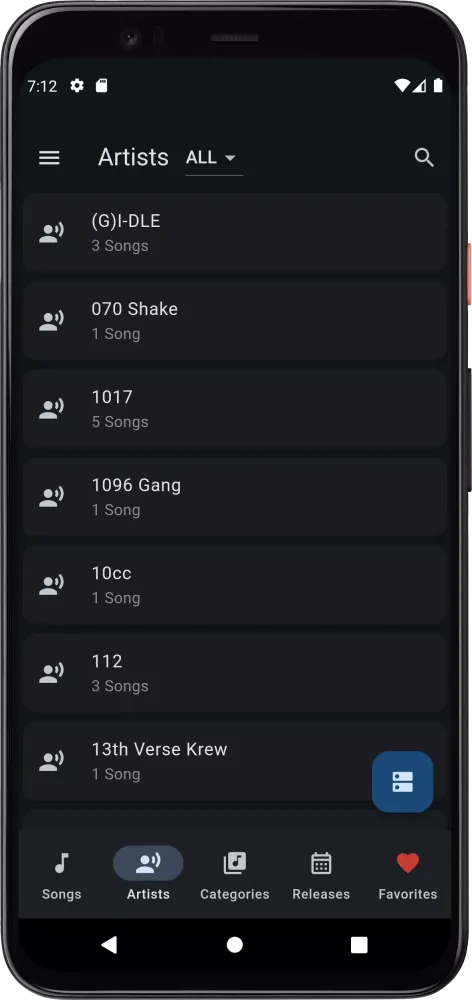 Capturas de tela do Platinum Karaoke Songbook