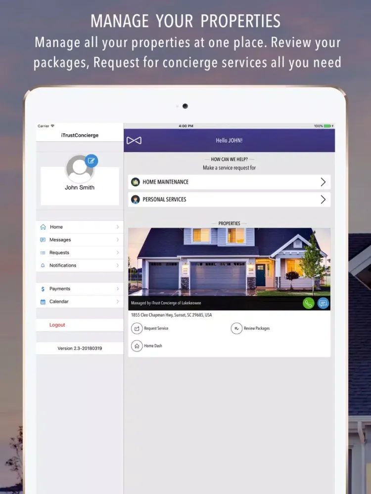 Capturas de tela do Atlanta Concierge iPad 