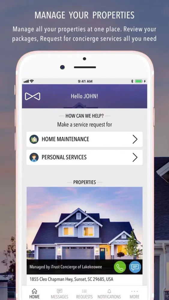 Capturas de tela do Atlanta Concierge