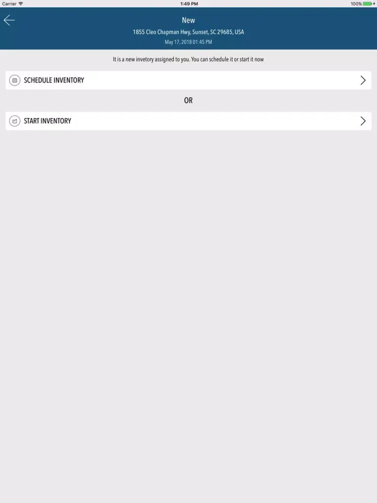 Ảnh chụp màn hình của iTrust Inspector iPad 