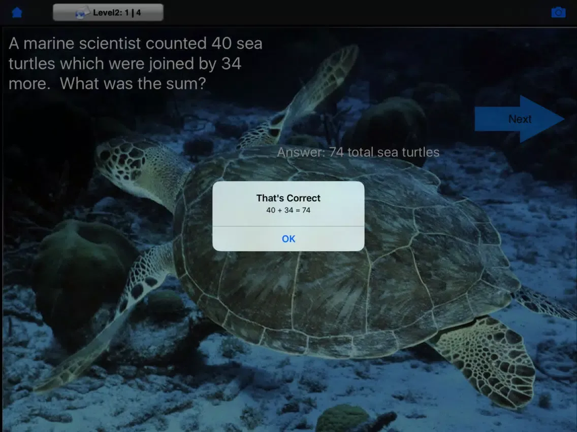 Capturas de tela do iLiveMath Oceans iPad 