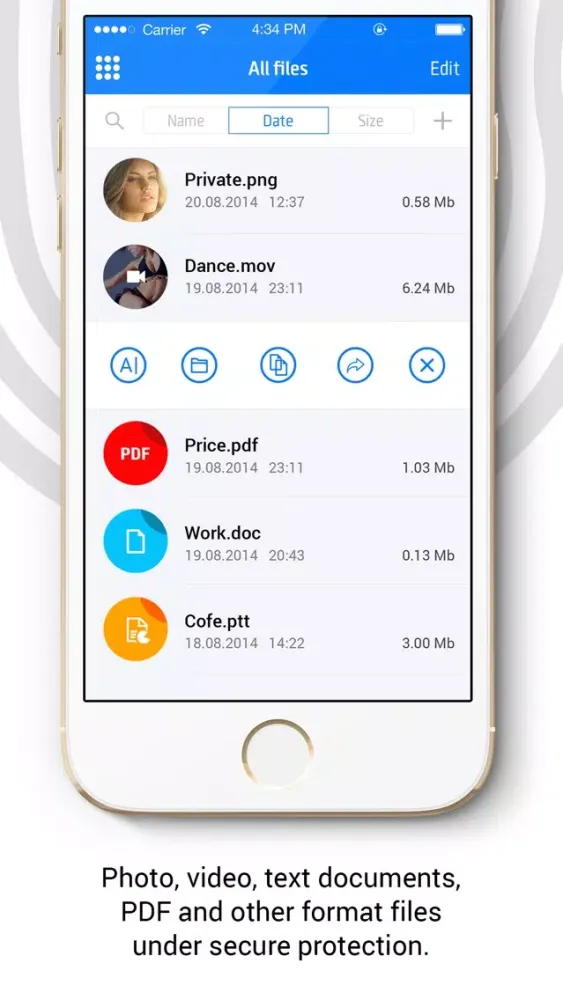 Secure Files for Touch ID ( Only for iOS 8 ) স্ক্রিনশট