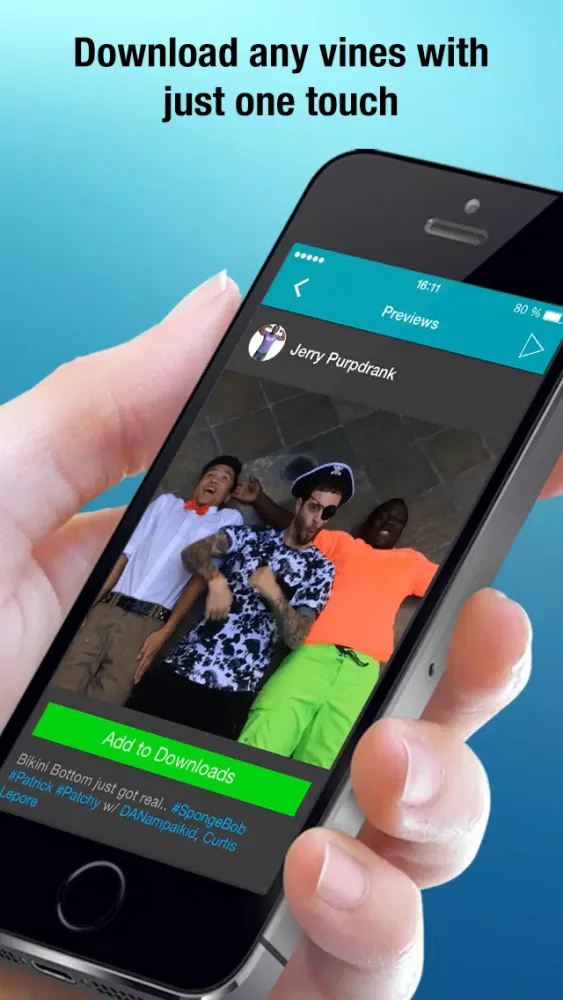 Video Downloader for Vine (Save unlimited vines to your Camera Roll, watch best videos using handy player, vinegrab, save videos from private messages) Ekran Görüntüleri